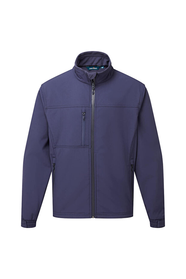 Men's Navy Blue Softshell Jacket - 1