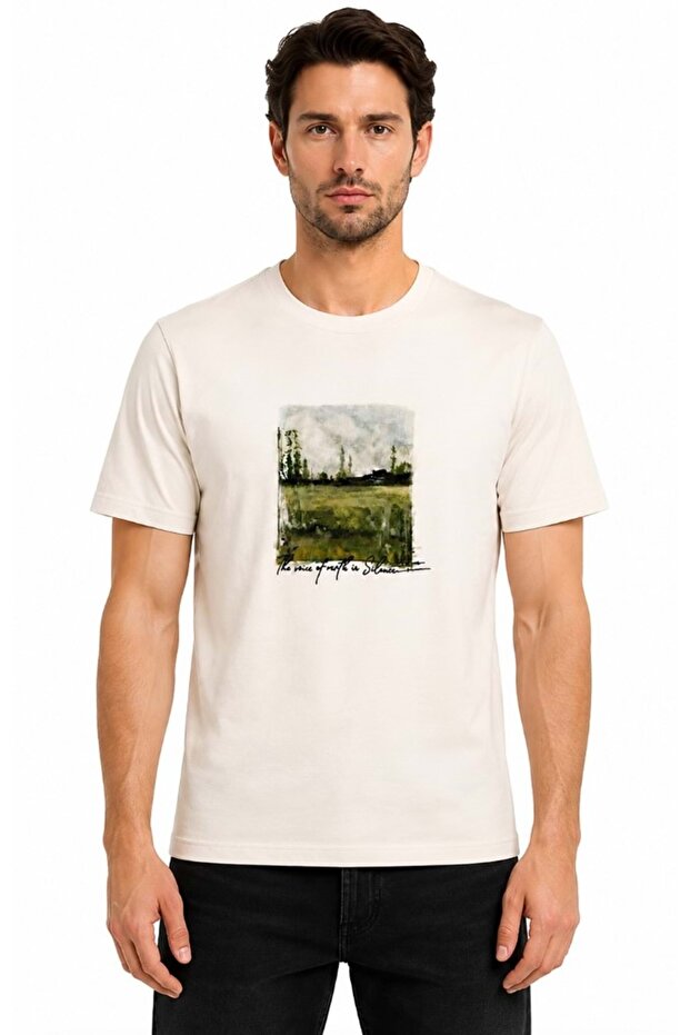 M0613517 Printed T-Shirt Men's T-Shirt White