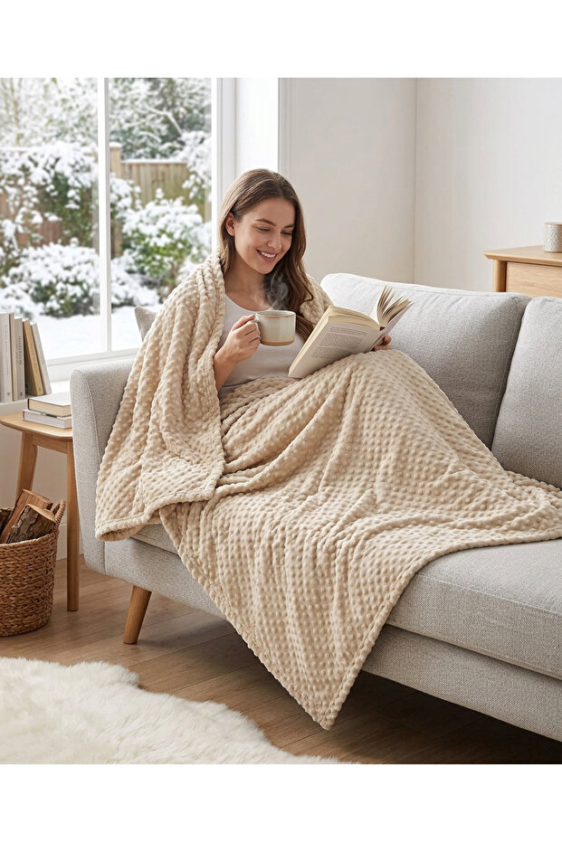 Beige Mink All Season 500 Double Bud Blanket - 200*220 cm