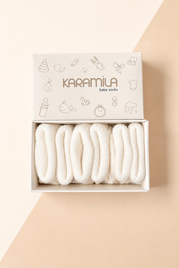 Set of 3 Baby Bamboo Socks - Baby Bamboo Socks - Newborn Socks White