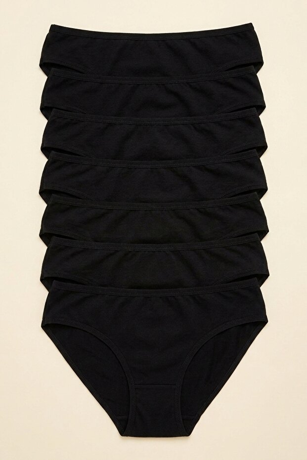 Ms Women's Bikini Panties Cotton 7 Pack Comfortable Breathable Underwear