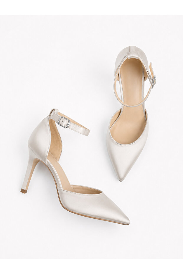 Women's Ankle Buckle Pointed Toe Thin Heel Evening Dress Stiletto Shoes