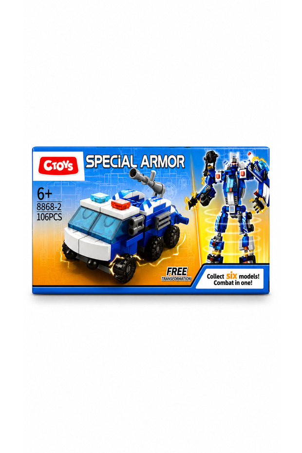 Construction Toys: Police Vehicles That Transform Into Robots - 1 Model 2