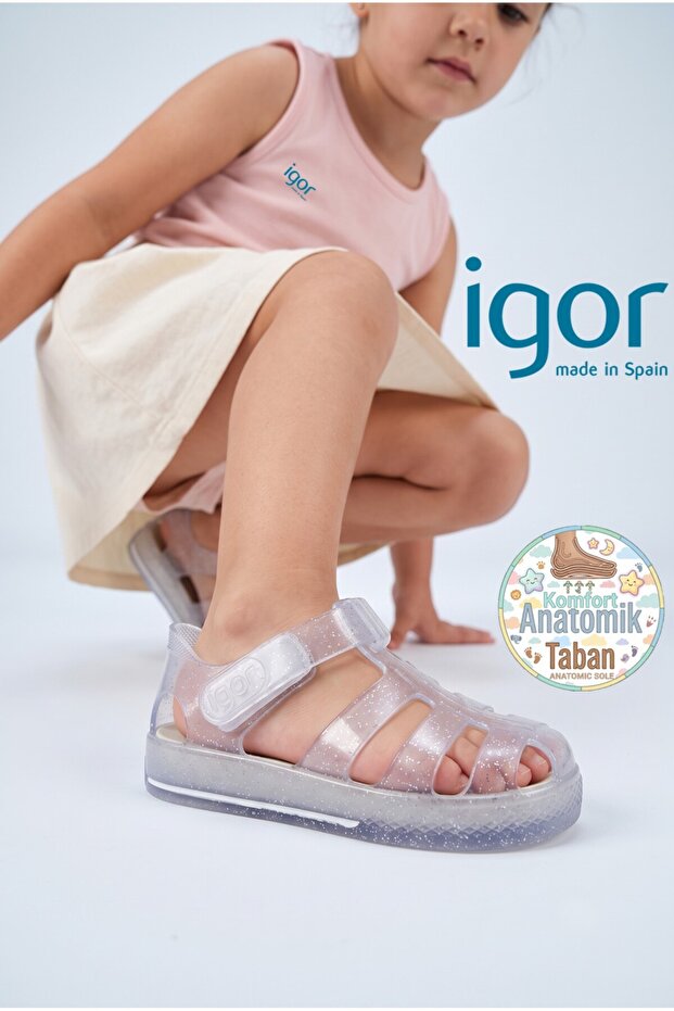 Star Glitter Non-Slip Pool and Sea Sandals Unisex Children's Sandals S10265