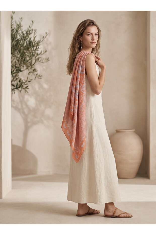 Lumivera Desen 94X94Cm Viscose Modal Scarf