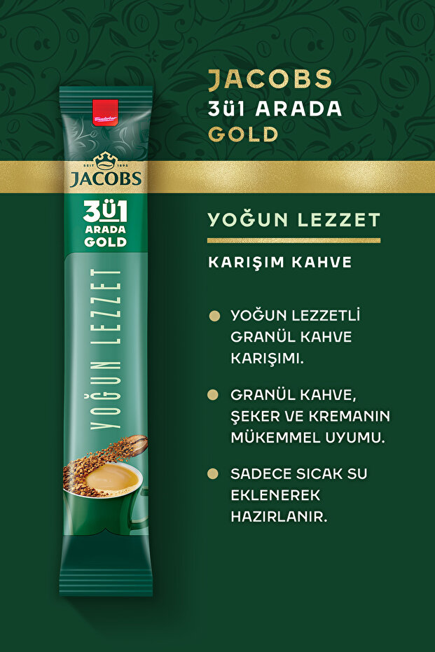 3'ü 1 Arada Gold Yoğun Lezzet Karışım Kahve 40'lı Kutu - 2