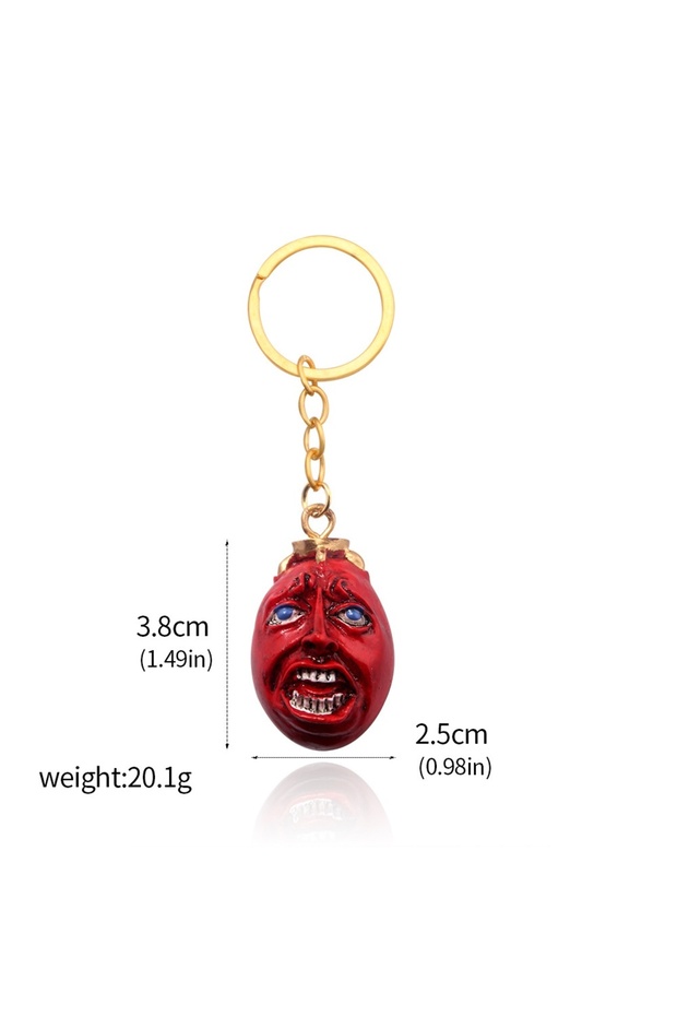 Ky6cm Nk45cm B Fashing Popular Anime Red Elliptical Three-Dimensional Pendant Necklace Egg Of King