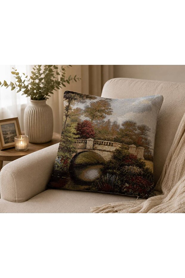 غطاء وسادة مزخرف بنمط ثنائي الاتجاه من كارلا لورين-36 مقاس 45x45