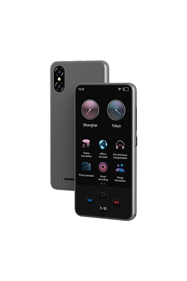 Gray S85 Pro 4‑Inch Touch‑Screen Language Translator Device,138 Languages,Voice Video Recording,Offl