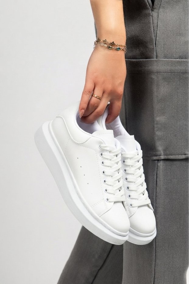 Spectra-01 Daily Lace-Up Orthopedic Women's Sneaker White