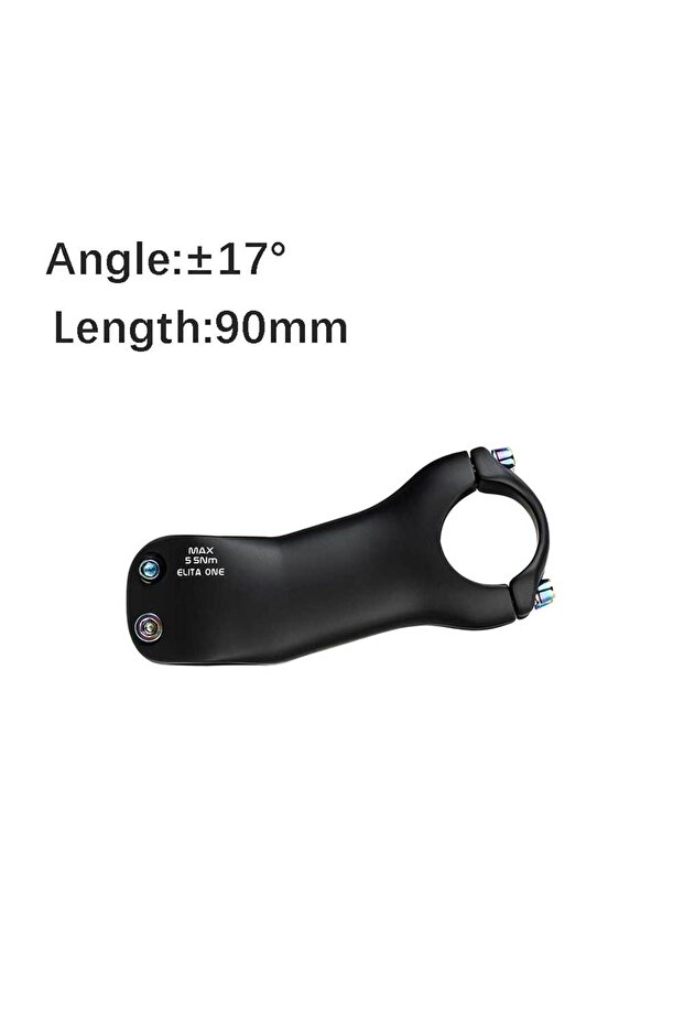 17Angle 90mm Elitaone Carbon MTB Bicycle Stem 6/17 Degree Road Bike Stems Positive/Negative Suitable