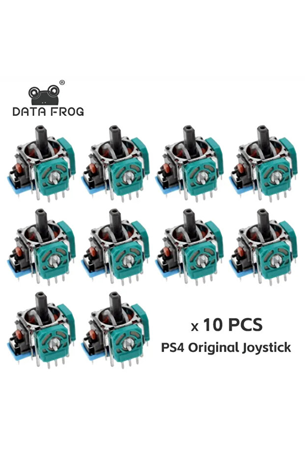 مجموعة من 2 عصا تحكم تناظرية ثلاثية الأبعاد بديلة من DATA FROG لجهاز تحكم PS5/PS4/Switch Pro/Xbox One ThumbStick