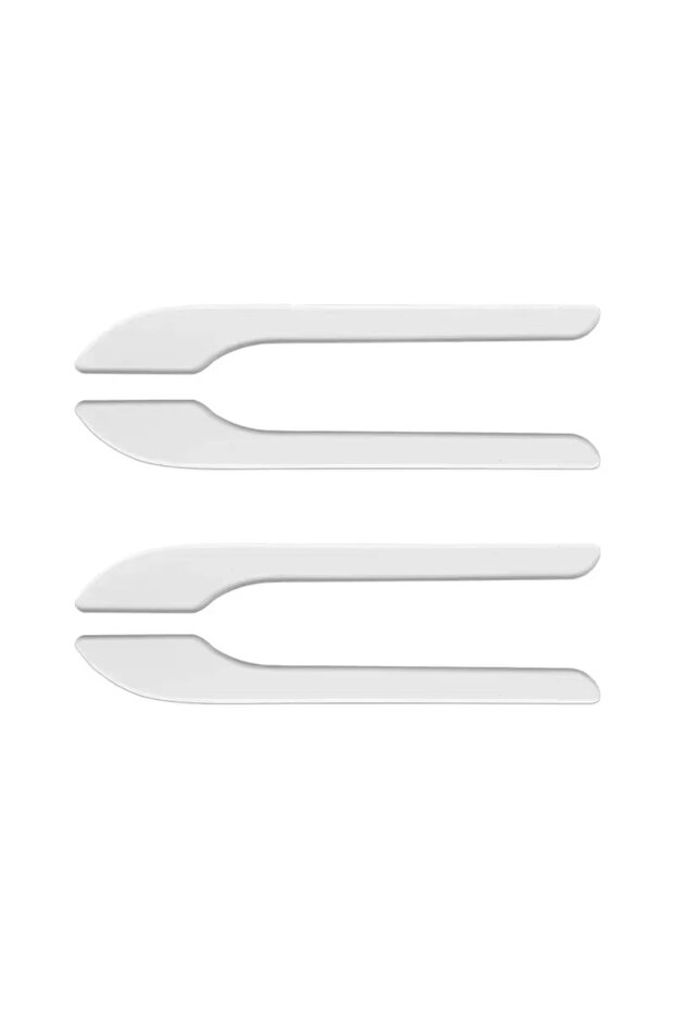 Ivory White 4pcs Door Handle Protector Wrap for Tesla Model 3/Y/YL ModelY Juniper ABS Material Carbo