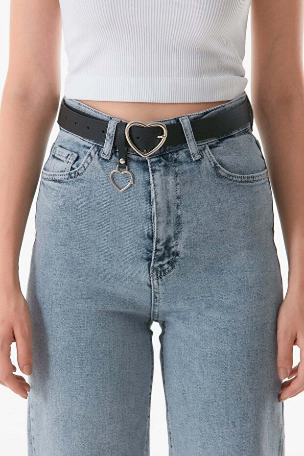 Belt with Heart Buckle