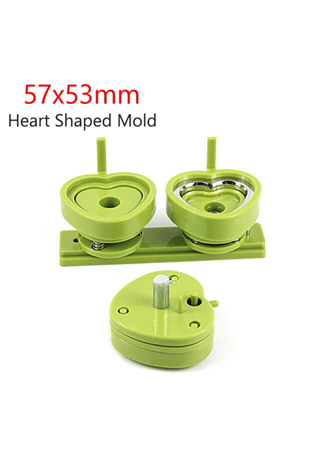 Heart Mold 57x53mm 25/32/37/44/58/75mm DIY Combination Badge Button Maker Machine Sliding Style Badg