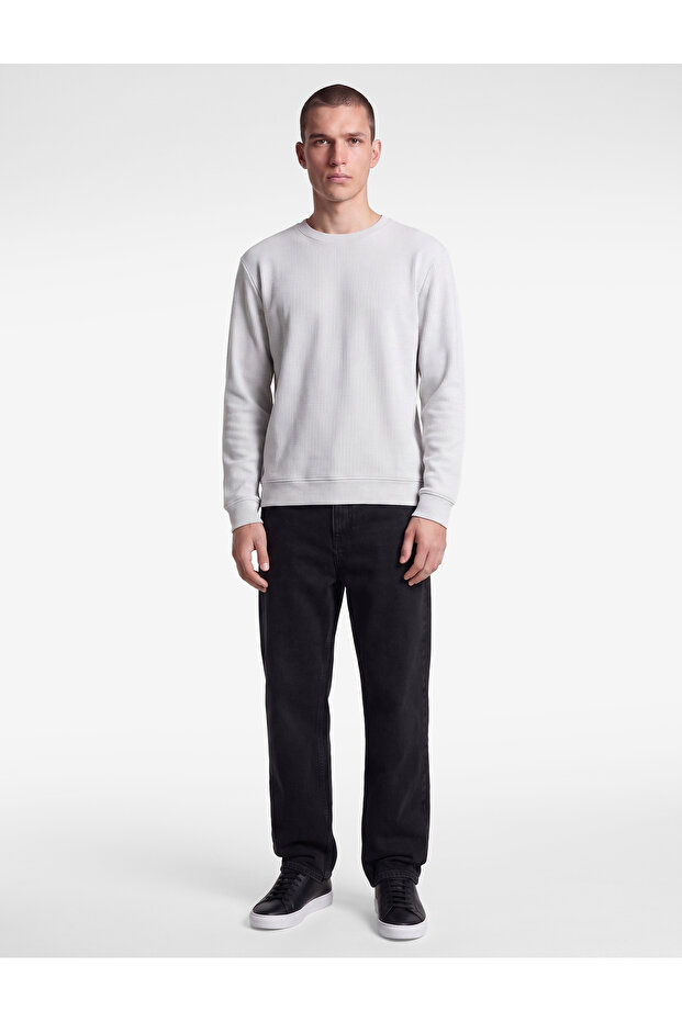 Long Sleeve Crew Neck Basic Sweatshirt - 1