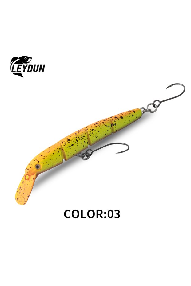 03 Leydun HYDRAM-S Joint Fishing Lure 70mm 4g Sinking Minnow Crank Wobbler Single Hook Area Trout St