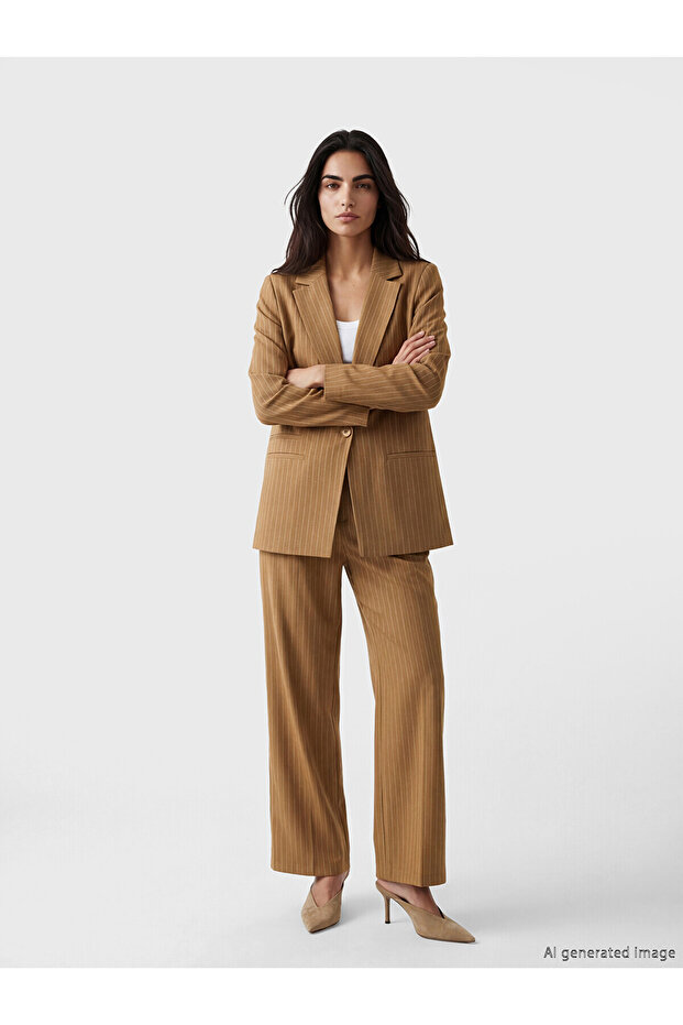 Nevavm Striped Linen Blend Women's Trousers with a Difference