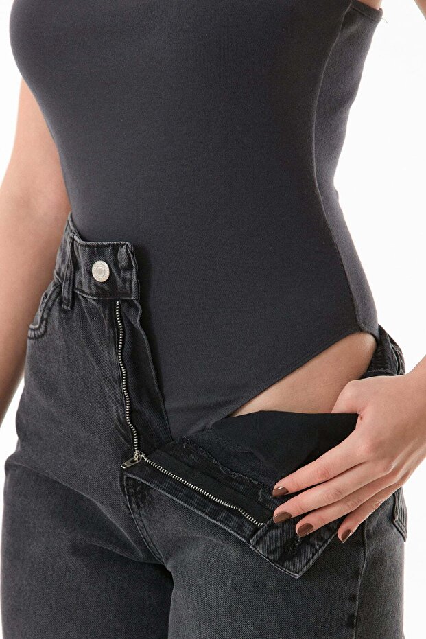 Basic Snap Rope Strap Bodysuit - 8