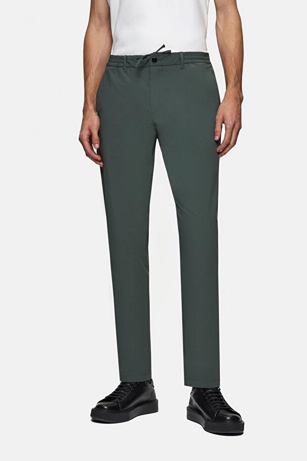 بنطال Ds Damat Relaxed Fit Green Dobby رفيع وخفيف الوزن Rpt Jogger