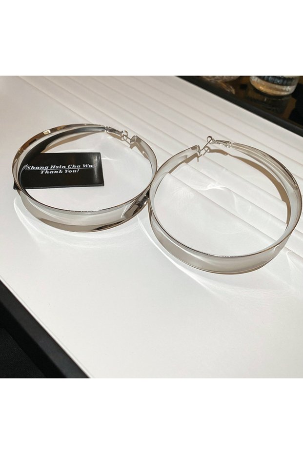 HE20520-2 Exaggerated High Quality Element Hoop Earrings Fashion Studs Earring for Women Light Luxur