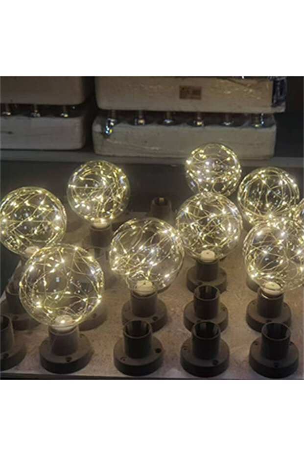 Warm White 1pcs Colorful G95 LED Filament Bulbs Starry Sky Copper Wire Bulb Chirstmas String Lamp Gl