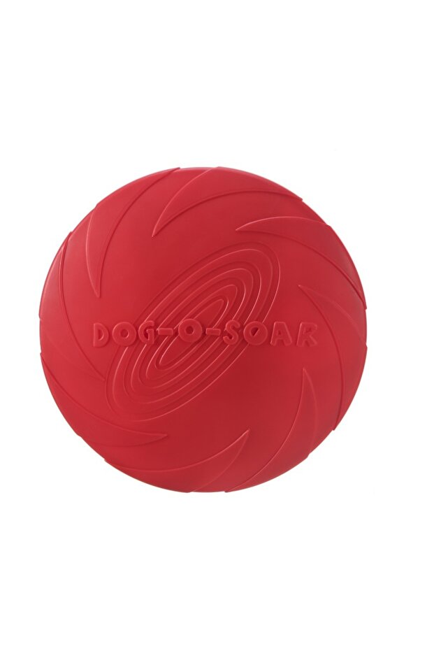 L-22CM Red Interactive Silicone Flying Saucer Toy for Dogs And Cats Chew Resistant Flying Disc Pet G