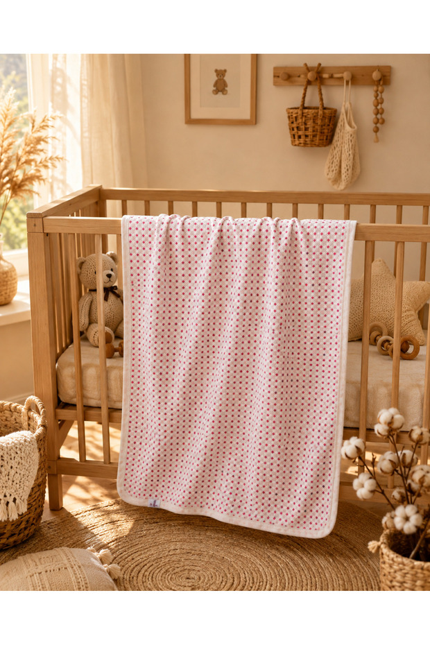 Patterned 100% Cotton Single Layer Baby Girl/Boy Blanket 90X85Cm Swaddle Seasonal Multi-Purpose Coverlet