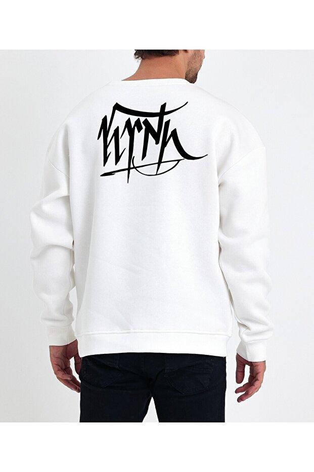 Oversize Vek Sweatshirt - Crew Neck, Gokturk Alphabet Turkish Design