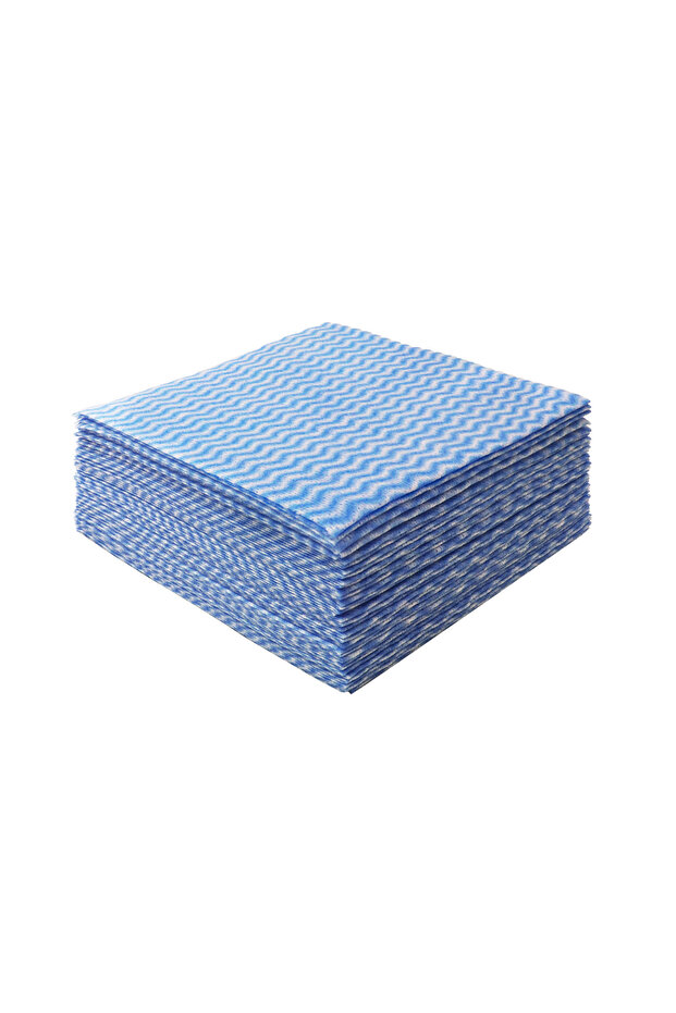 50pcs Blue Nonwoven Disposable Dish Cloths - 11.8x11.8inch Multi-Purpose Paper Towels for Kitchen an