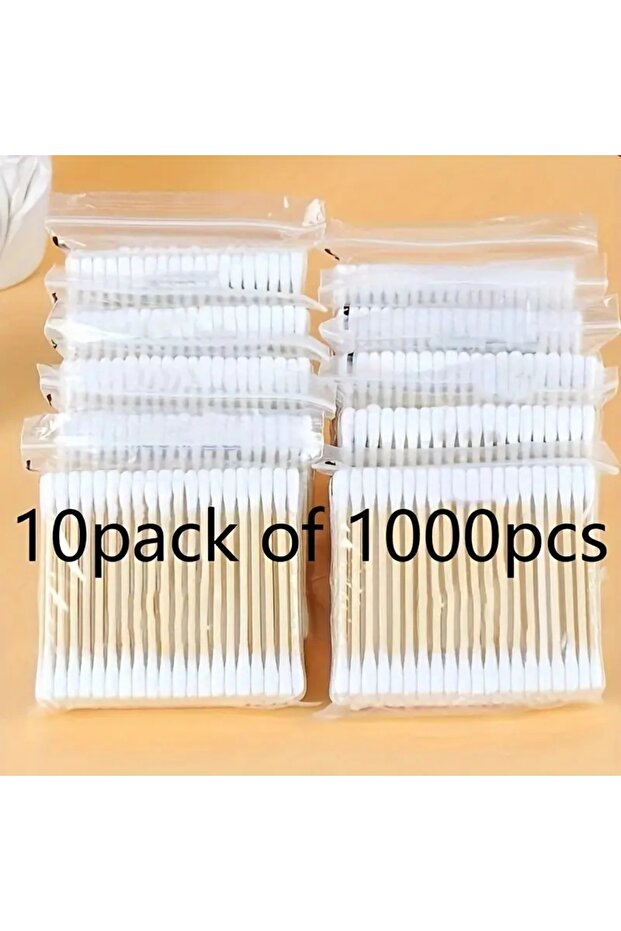 G2623B 1000pcs 2000/1000pcs Unscented Cotton Swabs, Double-Headed, Wooden Stick, Makeup Removal & C