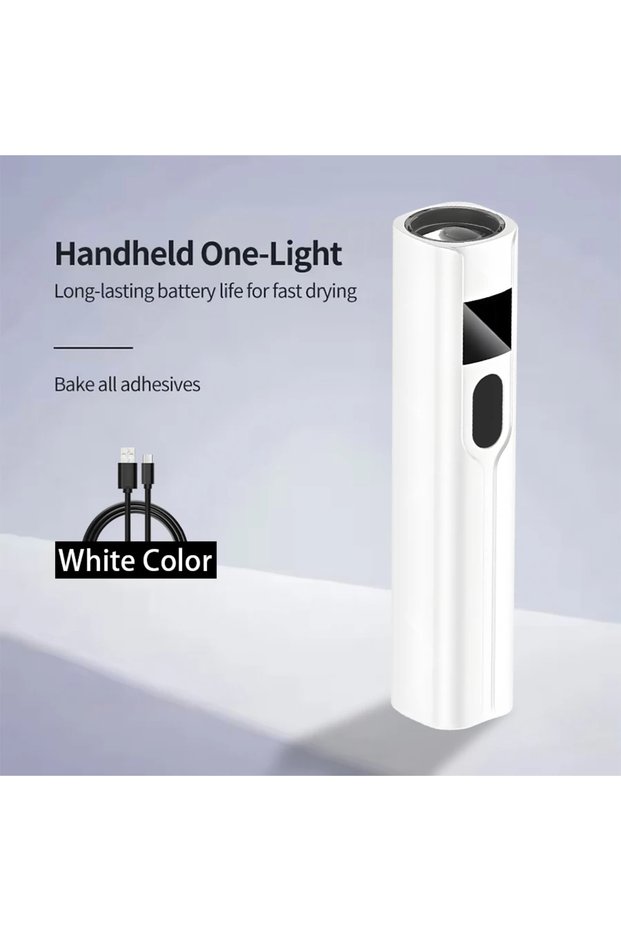 365nm White Portable Mini UV Nail Lamp for Gel Nails Handheld UV Light for Nails LED Nail Lamp 3W Na