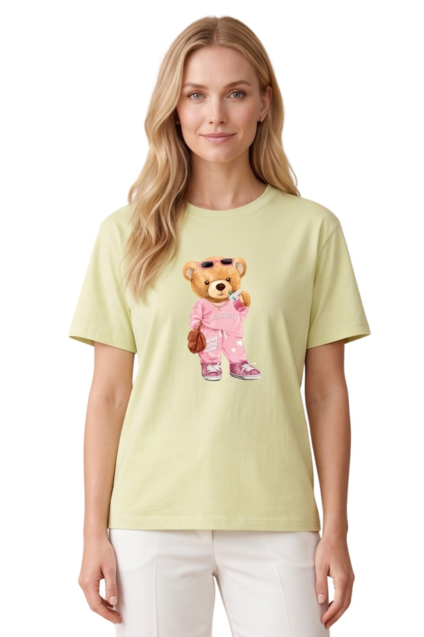 Unisex Teddy Bear Printed Oversize T-Shirt with 10+ Color Options