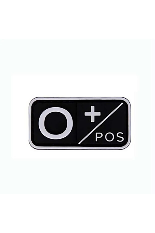 شارة فصيلة الدم ثلاثية الأبعاد بيضاء O POS مقاس 5*2.5 سم A+ B+ AB+ O+ A- B- AB- O- من مادة PVC، شارات تكتيكية