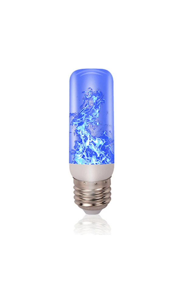 Blue LED Flicker Flame Light Bulb Simulated Burning Fire Effect E27E26 Lamp Xmas Party Decorations F