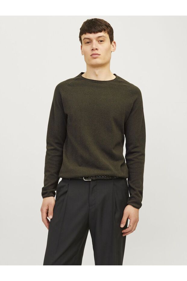 Strickpullover Einfarbig Strickpullover - 1