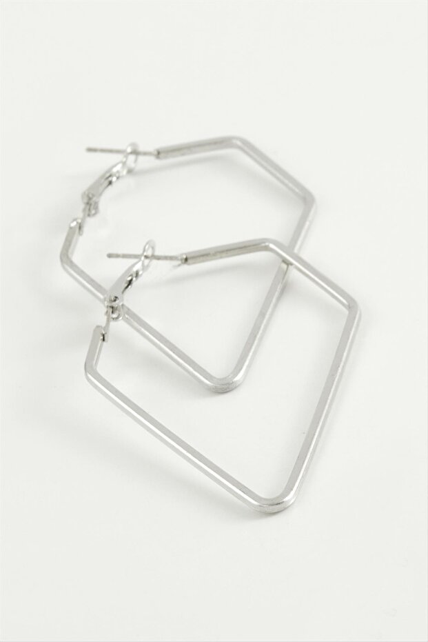Rectangular Hoop Earring 7 cm