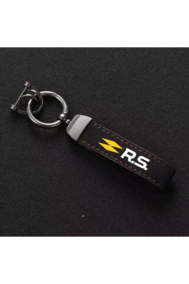 Black Red Car Keychain Keyring For Renault RS Line Fluence Captur Megane 2 3 4 Car Accessories Suede