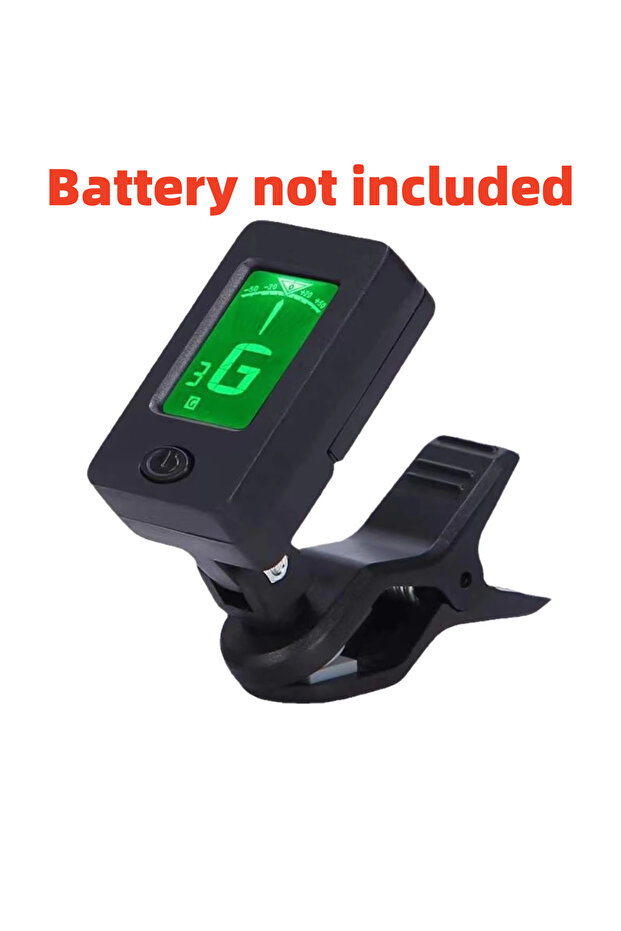 Black Miwayer Professional 360° Clip-On Guitar Tuner, LCD Screen Digital Tuner for Acoustic Electric