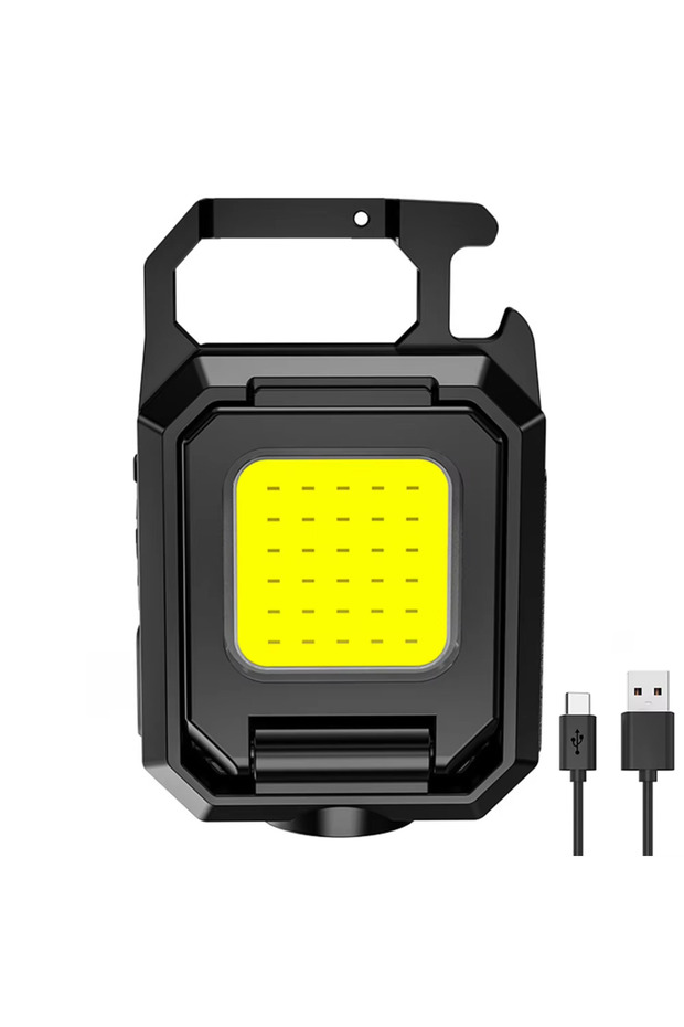 مصباح عمل جيب أسود 808 XPE بقوة 1000 لومن، مصباح LED صغير قابل لإعادة الشحن عبر منفذ USB، مقاوم للماء بمعيار IPX4