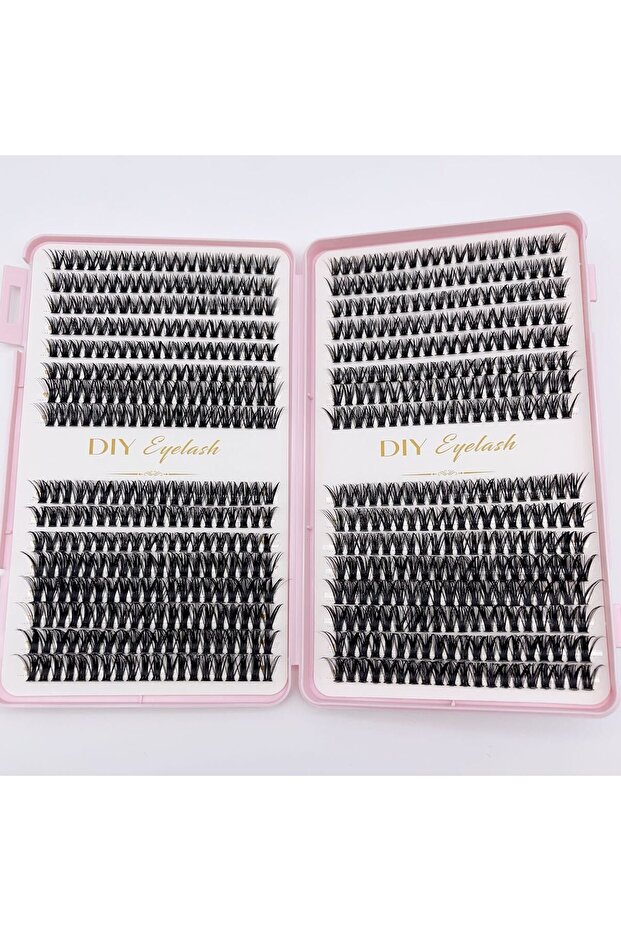 Model-6 Thick & Fluffy DIY Cluster Lashes 30D/100D Mixed Density Mixed Length Individual Eyelash Ext