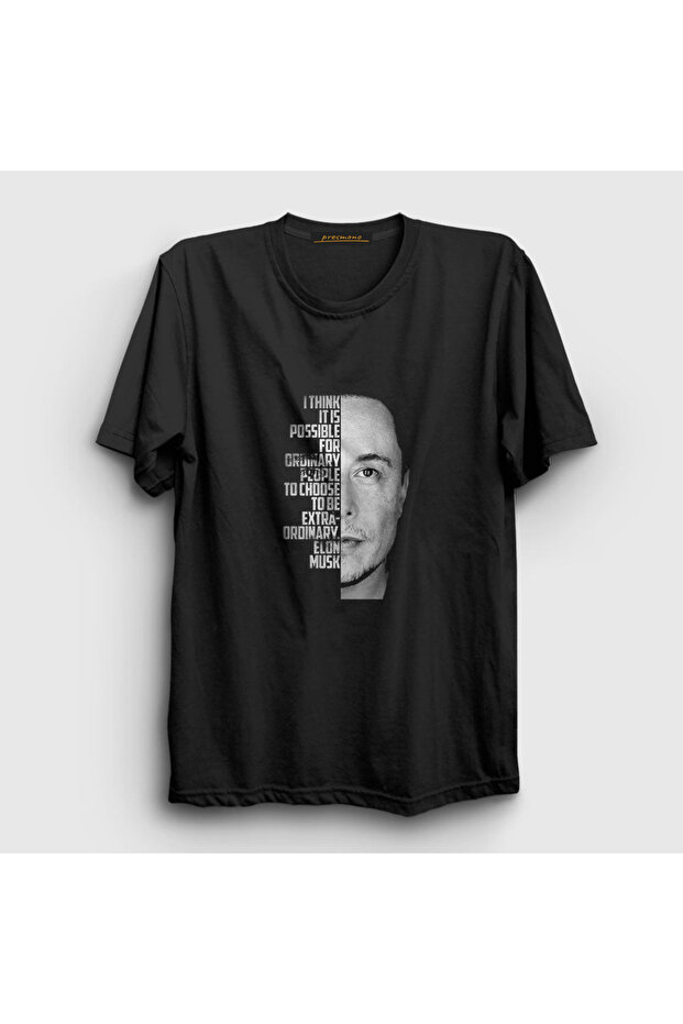 Unisex Black Extraordinary Elon Musk T-shirt333639tt