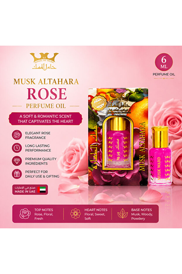 Hamil Al Musk Pure Musk al Tahara Ward Rose - 6 ML