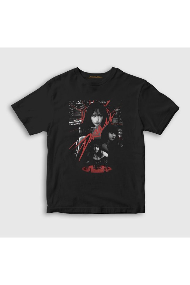 Unisex Kids Black Drama K Pop Aespa T-Shirt 480172Tt