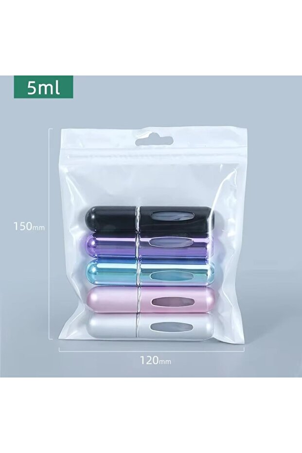 5Pcs-5ml 5Pcs 5ML Portable Mini Refillable Perfume Atomizer Bottle Refillable Spray Scent Pump Case