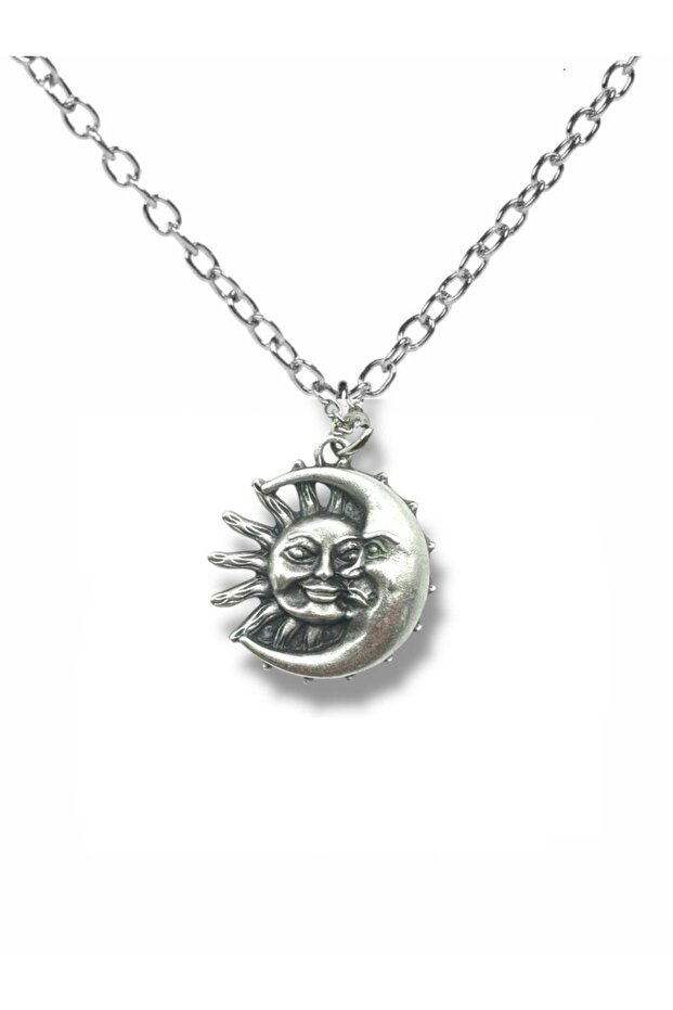 Unisex Necklace with Sun and Moon Figures | Meaningful Design with 60 cm Chain