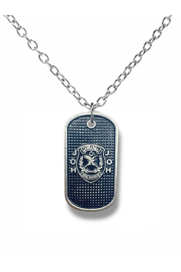 Gendarmerie Special Operations Logo Imprint Necklace Silver Color Zamak Unisex Military Jewelry