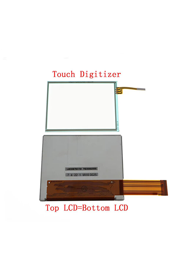 جميع الشاشات لجهاز NDS: شاشة LCD علوية وشاشة LCD سفلية وشاشة لمس رقمية عالمية الاستخدام