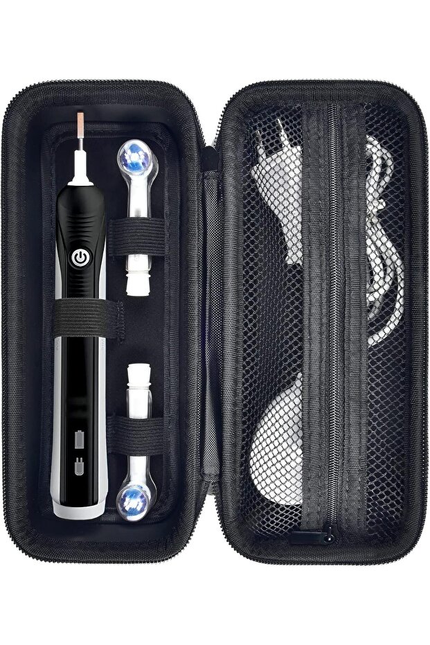 black Toothbrush Travel Case Compatible with Oral-B Pro 1000 2000 3000 3500 1500 for Philips Sonicar