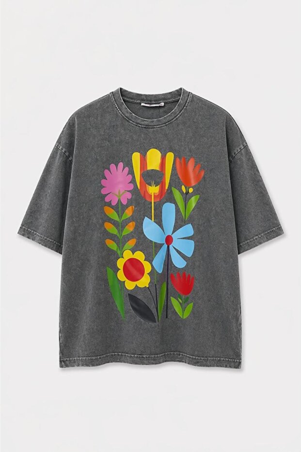 Floral Patterned T-Shirt - 1